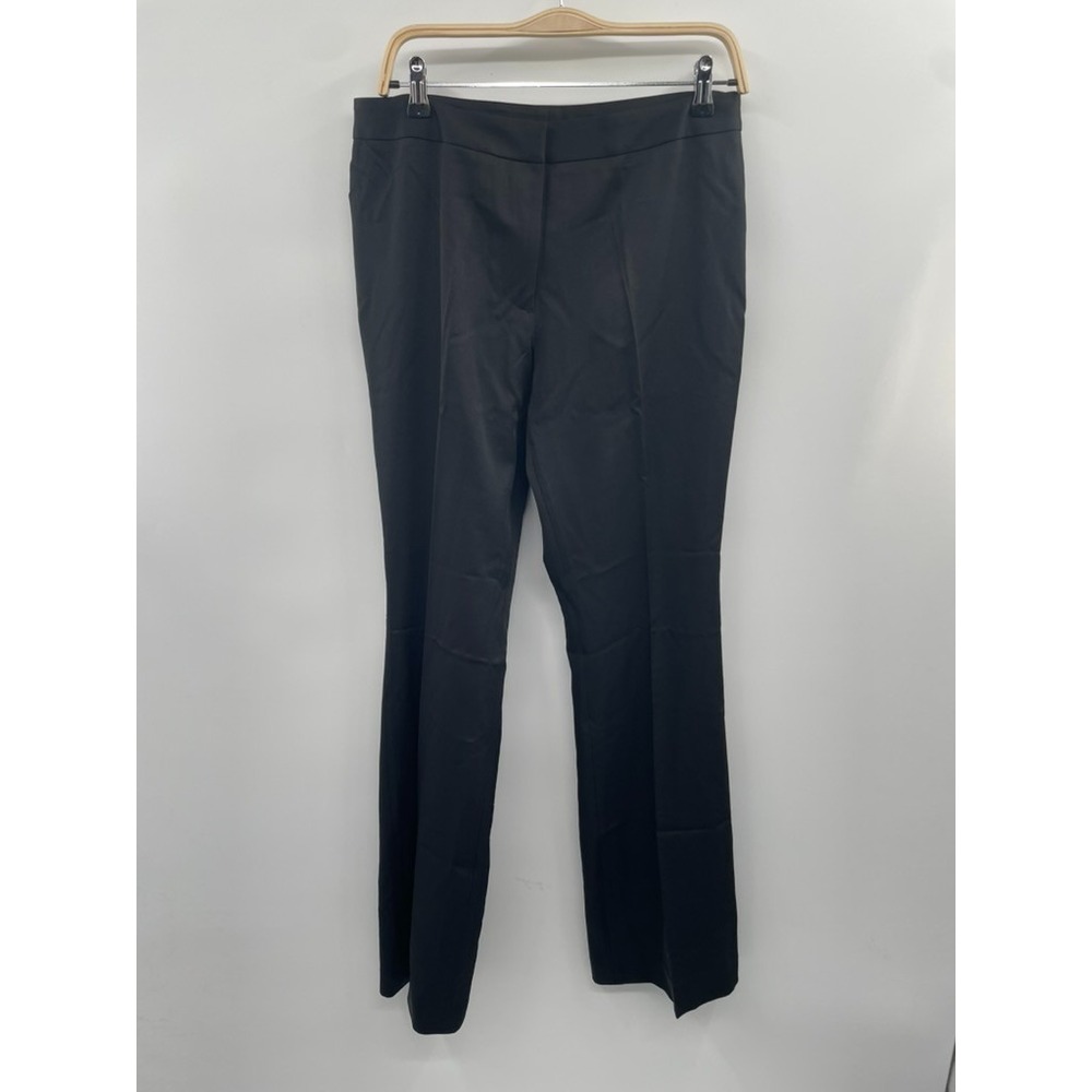 NWOT Design Collection Straight-Leg Dress Pants Women's 12 Black Zip Fly Preppy